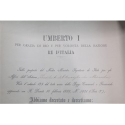 Decreto di nomina a Sindaco , Collecchio Parma , periodo Umberto I°