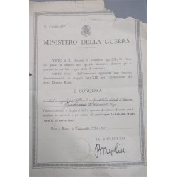 Interesting and rare certificate of Mutilated for Causes of Service for a Military