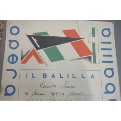Attestato di promozione a CAPO SQUADRA Opera Balilla