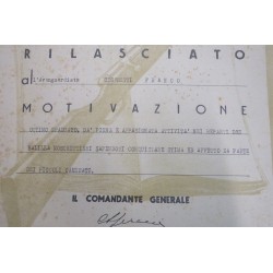 Attestato GIL Gioventu Italiana del Littorio Croce al Merito