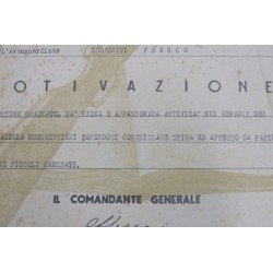 Attestato GIL Gioventu Italiana del Littorio Croce al Merito