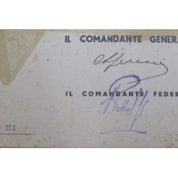 Attestato GIL Gioventu Italiana del Littorio Croce al Merito