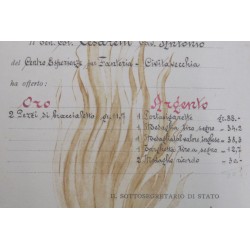 PRO PATRIA certificate I donated gold to the homeland 1936