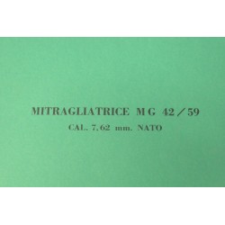 Libro manuale Ufficio Addestramento Mitragliatrice MG42/59