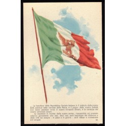 Cartolina di propaganda Repubblica Sociale Italiana "La Bandiera"