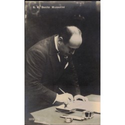 Portrait postcard of the Duce Benito Mussolini, uncirculated