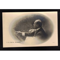 Portrait postcard of the Duce Benito Mussolini, uncirculated
