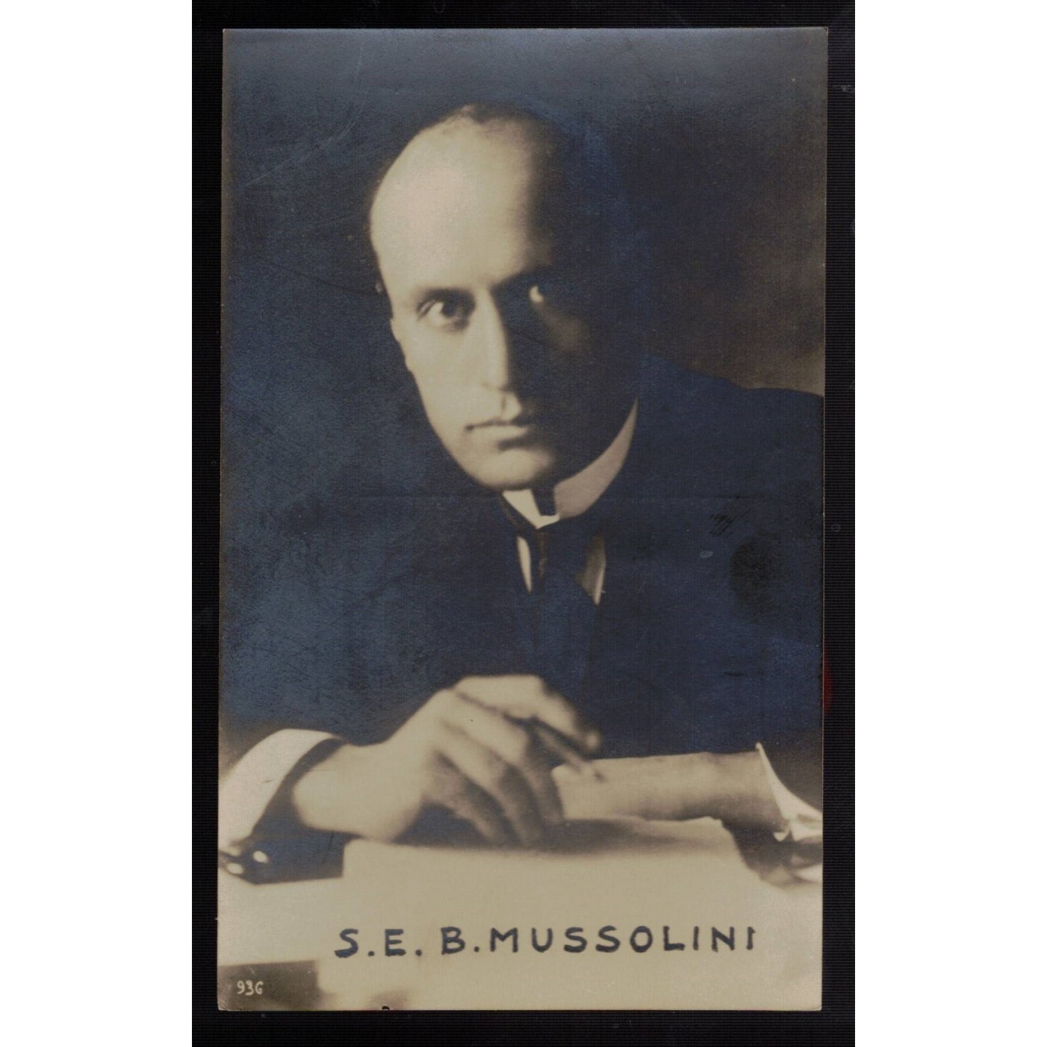 Portrait postcard of the Duce Benito Mussolini, uncirculated