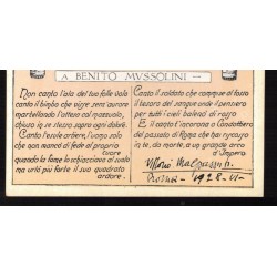 Cartolina ritratto del Duce Benito Mussolini , non viaggiata