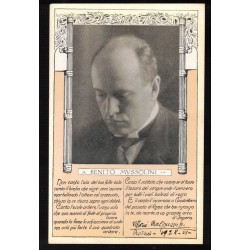 Cartolina ritratto del Duce Benito Mussolini , non viaggiata