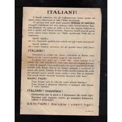 Volantino di propaganda periodo Repubblica Sociale Italiana 1944/45
