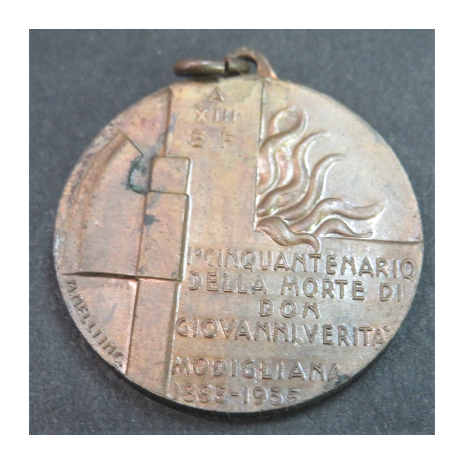 Medaglia in bronzo I° Cinquantenario della morte di Don Giovanni Verita'