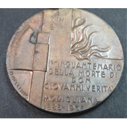 Medaglia in bronzo I° Cinquantenario della morte di Don Giovanni Verita'