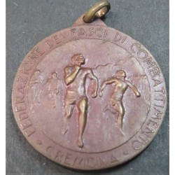 Medaglia in bronzo Federazione dei Fasci di Combattimento  Cremona