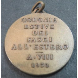 Medaglia in bronzo Colonie Estive Fasci all Estero 1930