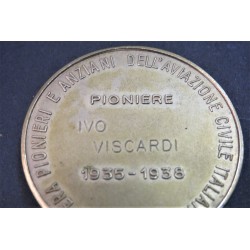 Extremely rare non-portative medal, Viscardi Ivo, Aeronautical Pioneer