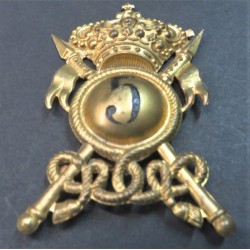 Fregio da colbacco e/o casco tropicale  da Ufficiale del 5° Rgt. Cavalleggeri NOVARA 1934