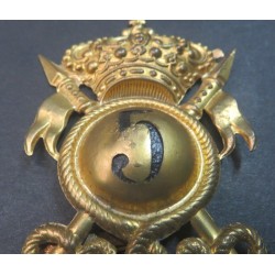 Officer hat front badge  5° Rgt. Cavalleggeri NOVARA 1934