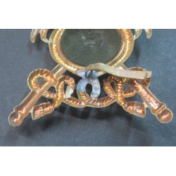 Officer hat front badge  5° Rgt. Cavalleggeri NOVARA 1934