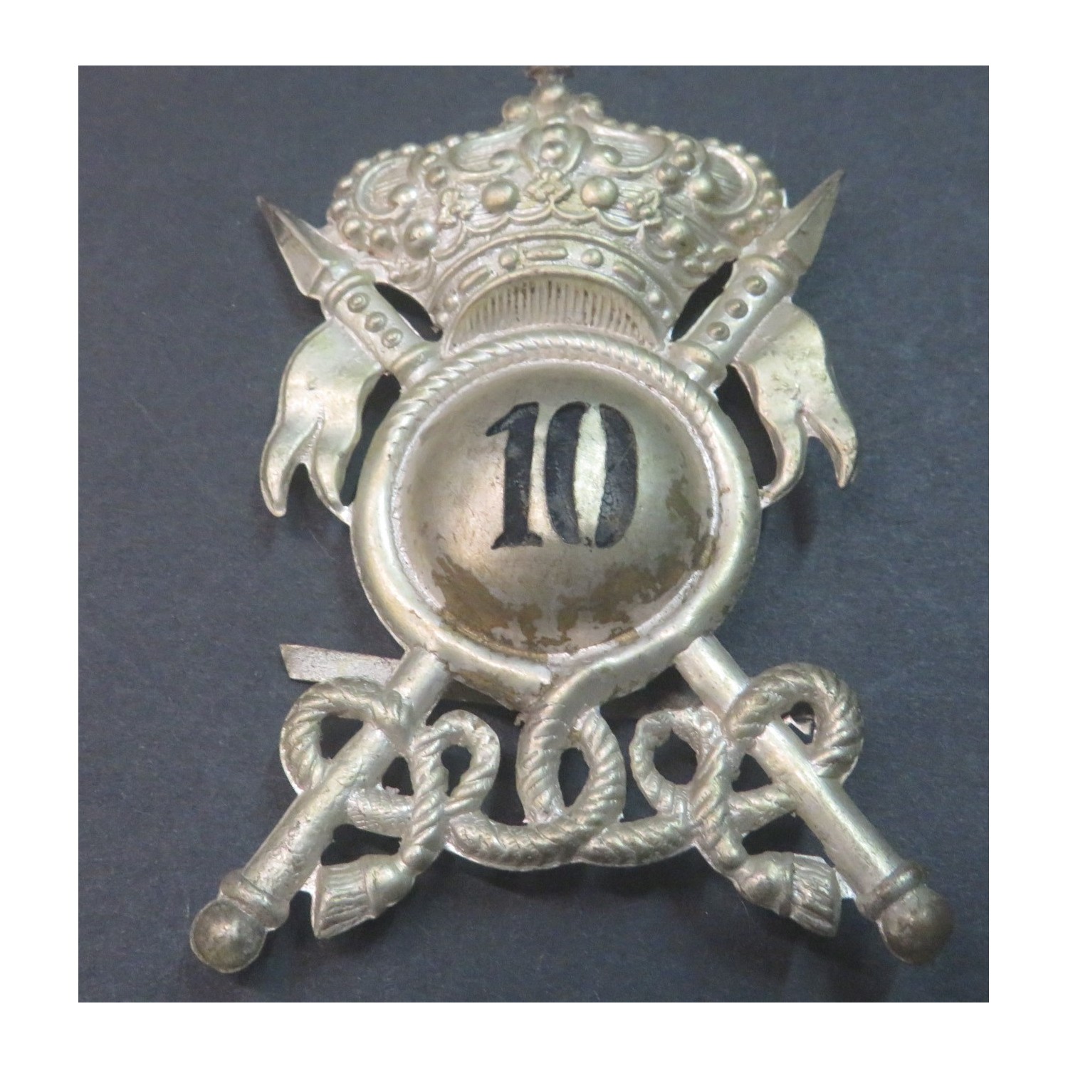 Fregio da colbacco 10° Rgt Lancieri "Vittorio Emanuele II"