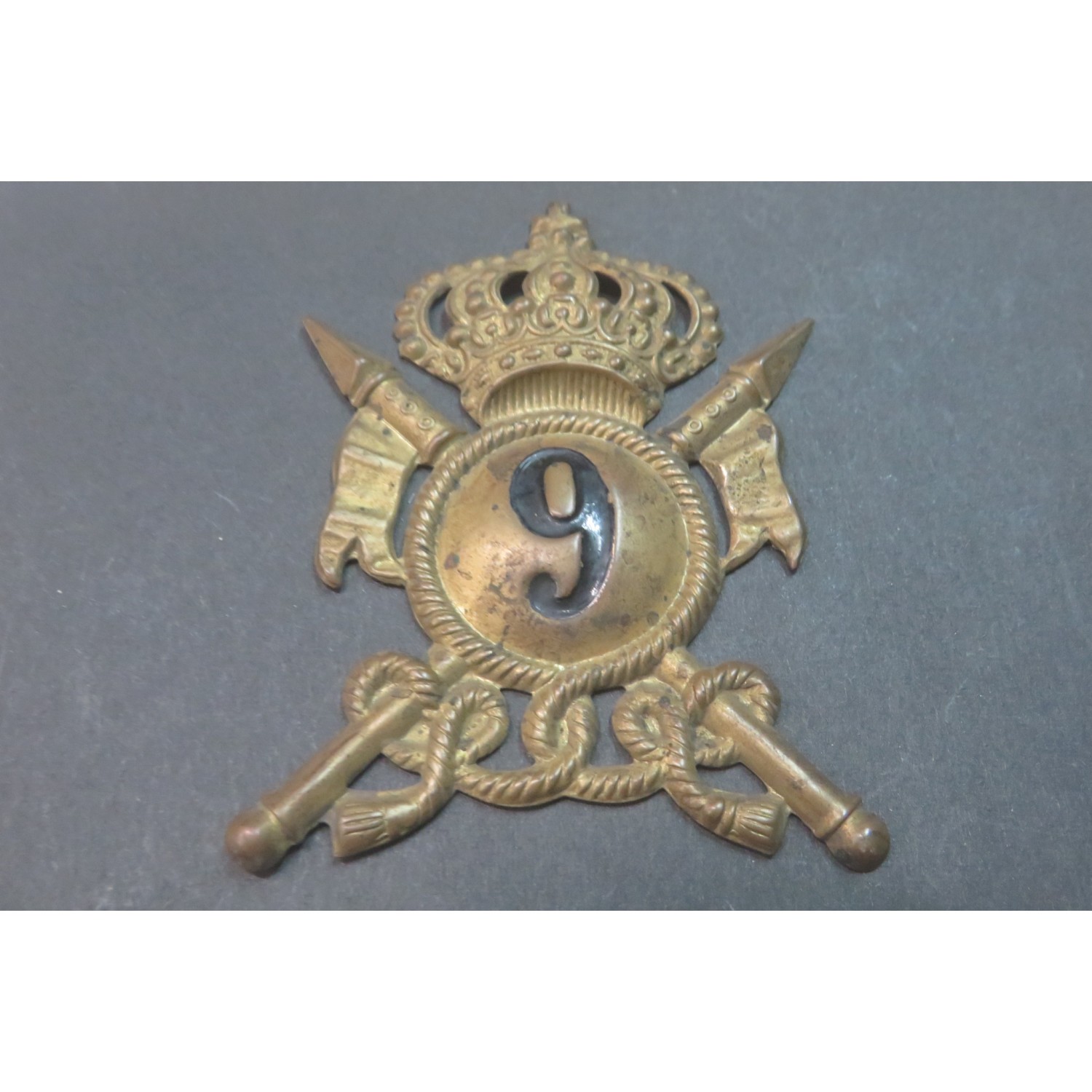 Fregio da colbacco 1934 da uffciale 9° Rgt Lancieri di AOSTA