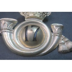 Raro fregio da colbacco per un ufficiale del 17° Rgt Cavalleggeri di "CASERTA"