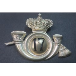 Raro fregio da colbacco per un ufficiale del 17° Rgt Cavalleggeri di "CASERTA"