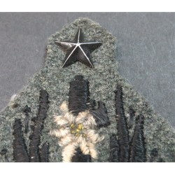 Italian fascist border militia officer hat front badge, combat model