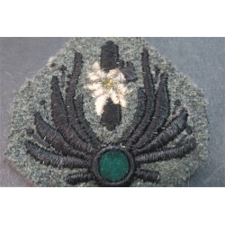 Italian fascist border militia officer hat front badge, combat model