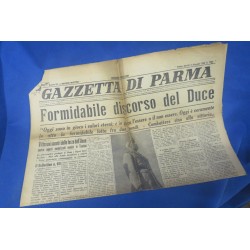 Quotidiano Gazzetta di Parma commenti sul discorso del Duce del 2 Dicembre 1942