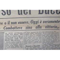 Quotidiano Gazzetta di Parma commenti sul discorso del Duce del 2 Dicembre 1942