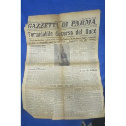 Quotidiano Gazzetta di Parma commenti sul discorso del Duce del 2 Dicembre 1942