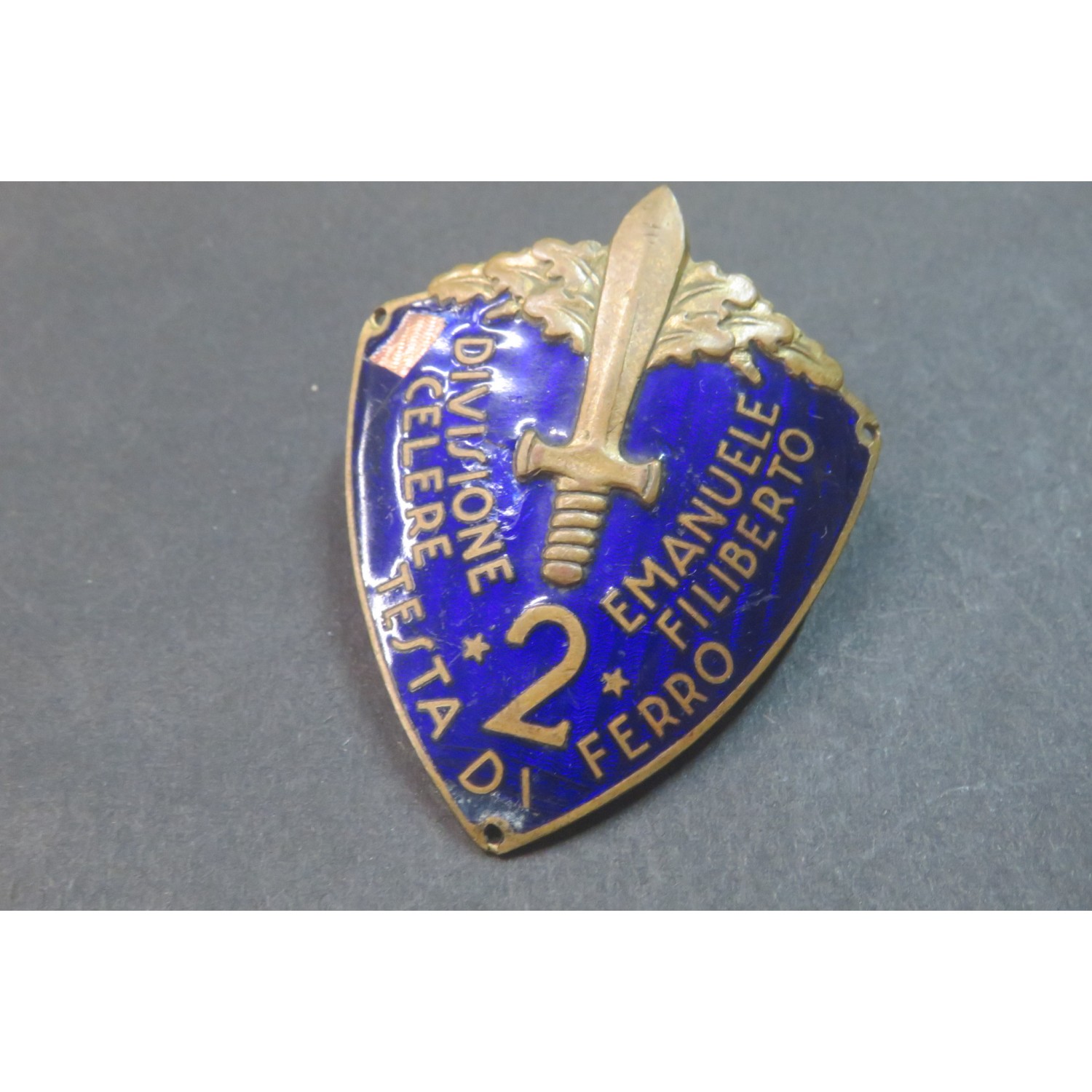 Rare arm shield from Officer 2a Div. Speedy IRON HEAD Emanuele Filiberto