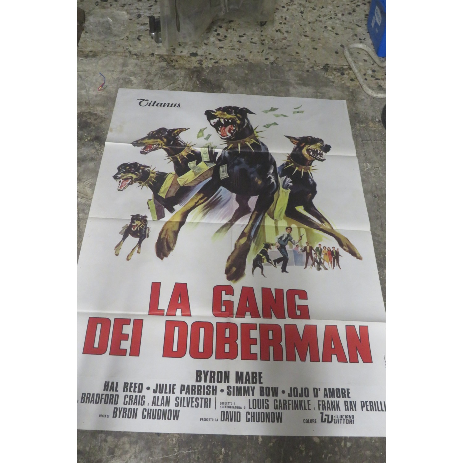 Film poster "The Doberman Gang" 1973
