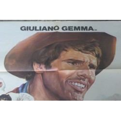 Manifesto cinematografico 1969 "Vivi o preferibilmente morti" con Giuliano Gemma