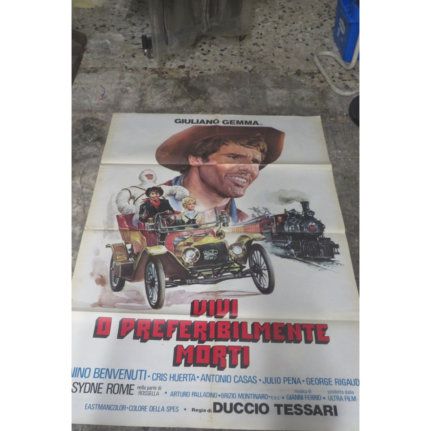 1969 film poster "Live or preferably dead" with Giuliano Gemma