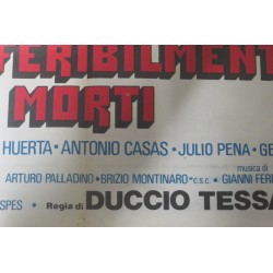 Manifesto cinematografico 1969 "Vivi o preferibilmente morti" con Giuliano Gemma