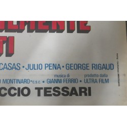 Manifesto cinematografico 1969 "Vivi o preferibilmente morti" con Giuliano Gemma