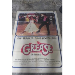 Manifesto cinematografico "GREASE " con John Travolta e Olivia Newton John 1978