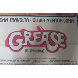 Manifesto cinematografico "GREASE " con John Travolta e Olivia Newton John 1978