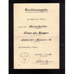 Important lot consisting of KRIM shield and certificate