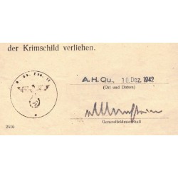 Important lot consisting of KRIM shield and certificate