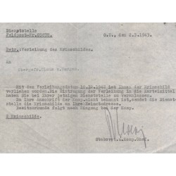 Importante lotto composto da scudetto KRIM e attestato