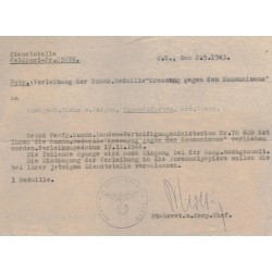 Important lot consisting of KRIM shield and certificate