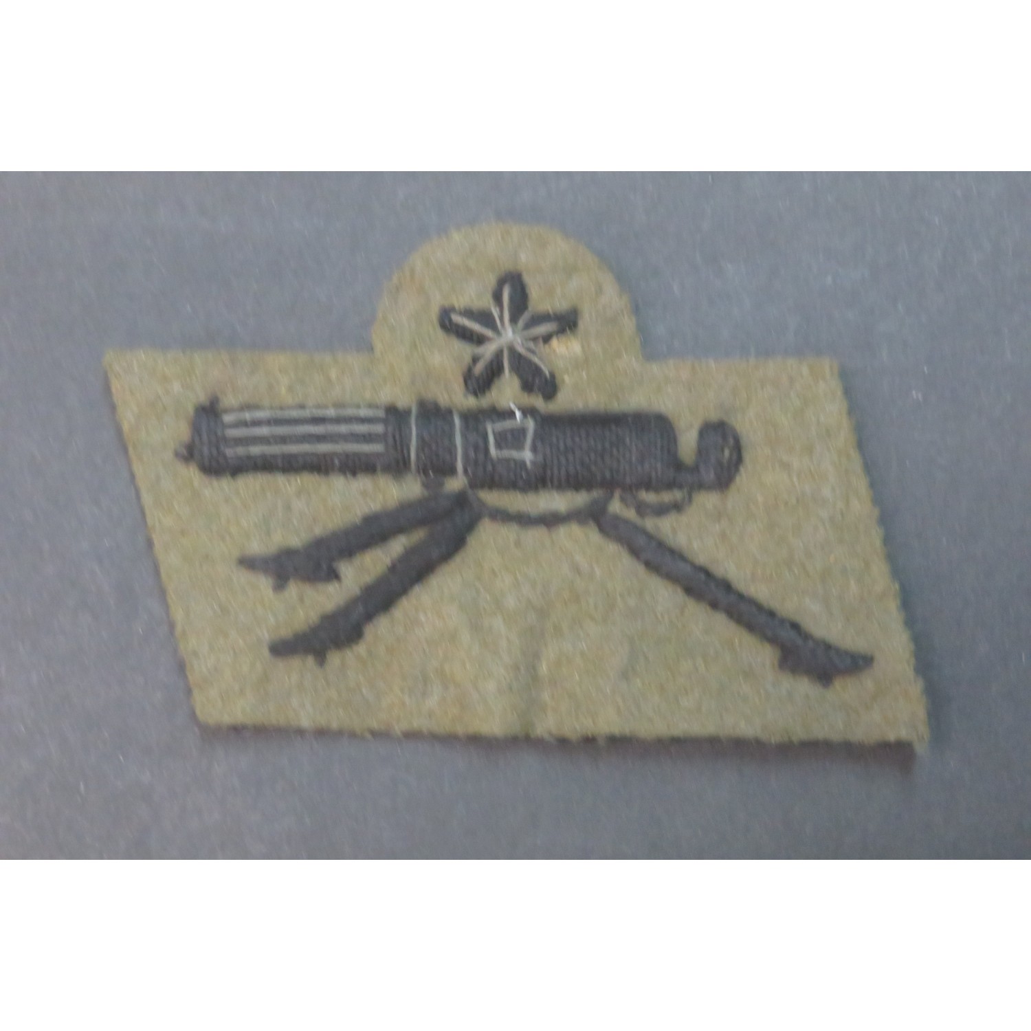 Raro fregio da braccio specialita Mitragliere Scelto , modello tropicale