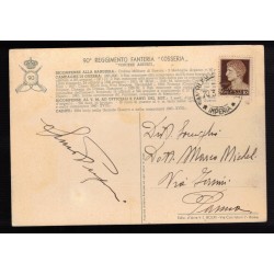 Cartolina reggimentale 90° Rgt. Fanteria "COSSERIA"
