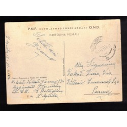 Postcard signed Boccasile "La DESPERATA", circulated