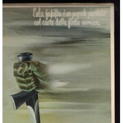 Cartolina Regia Aereonautica "L Ala Fascista e' un Pugnale Piantato nel Cuore della flotta Nemica "