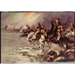 Bellissima cartolina coloniale  Gruppo Squadroni Cavalleria Coloniale "Lancieri degli Arussi"