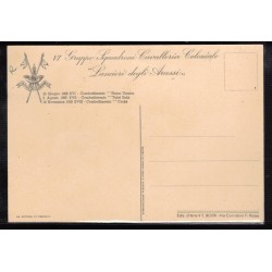 Bellissima cartolina coloniale  Gruppo Squadroni Cavalleria Coloniale "Lancieri degli Arussi"